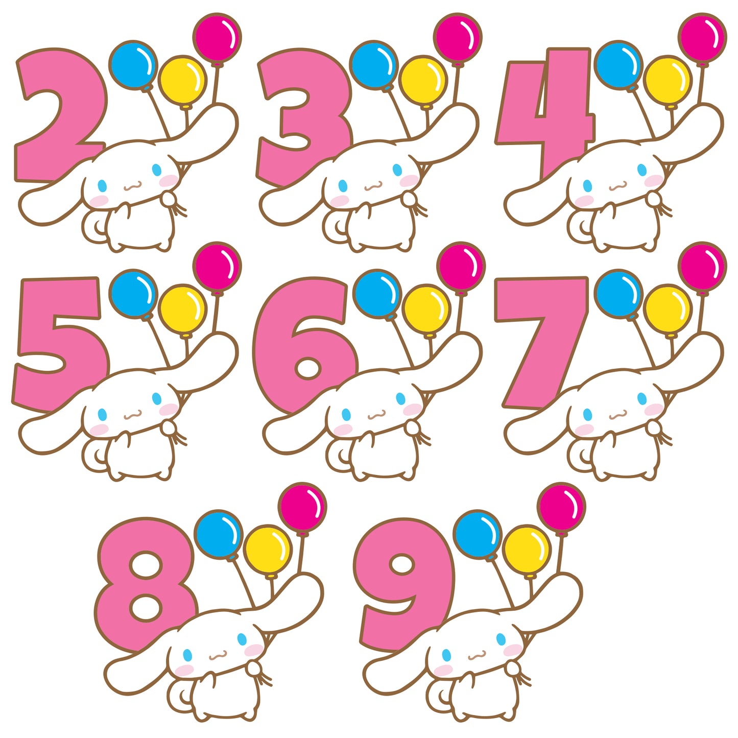 Girls Cinnamoroll Custom Name & Age Birthday Tee - SuperbCody