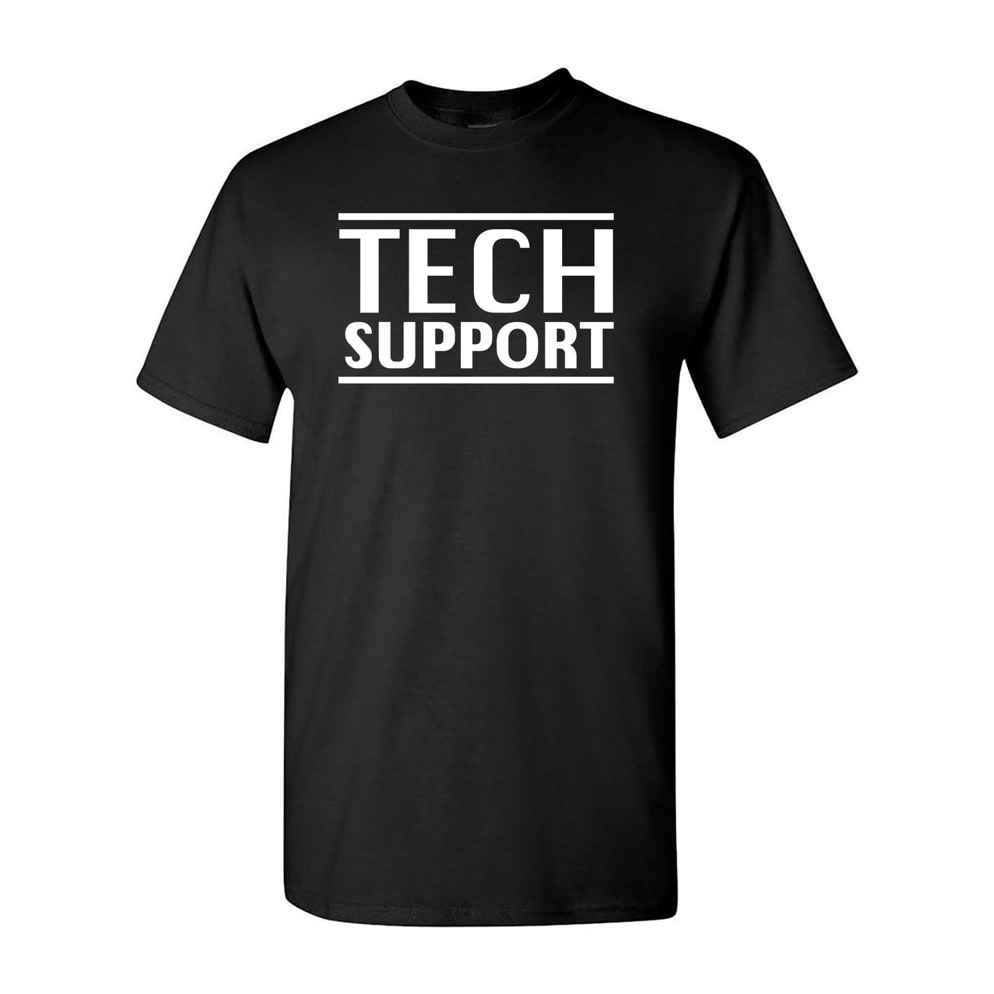 Elon Musk Style Black Tech Support T-Shirt for IT Fans