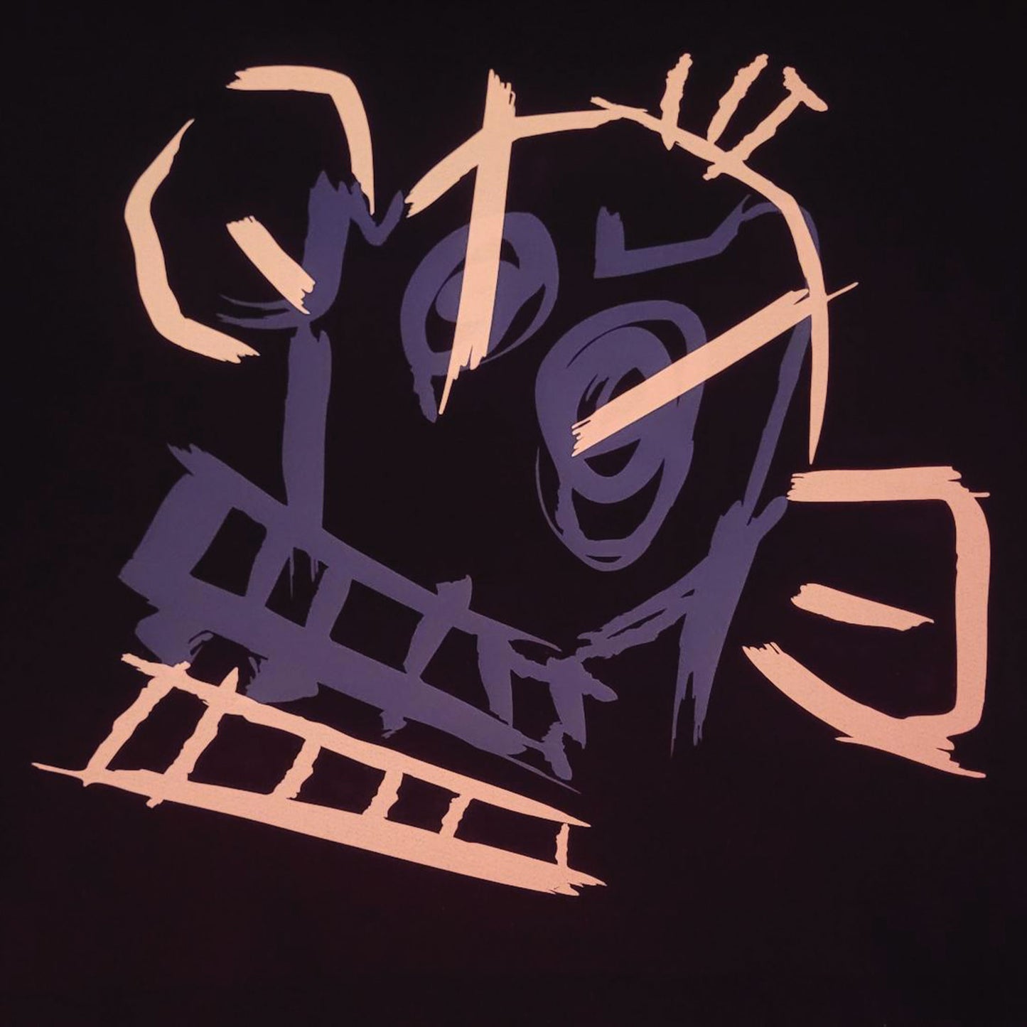 Glow-in-the-Dark Monkey Graffiti Tee | Grunge Chaos Design Inspired by Arcane’s Wild Side