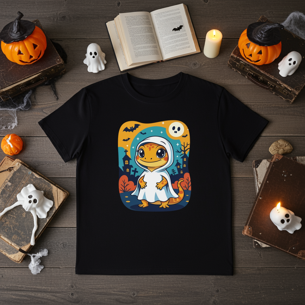 Spooky Gecko Halloween T-Shirt