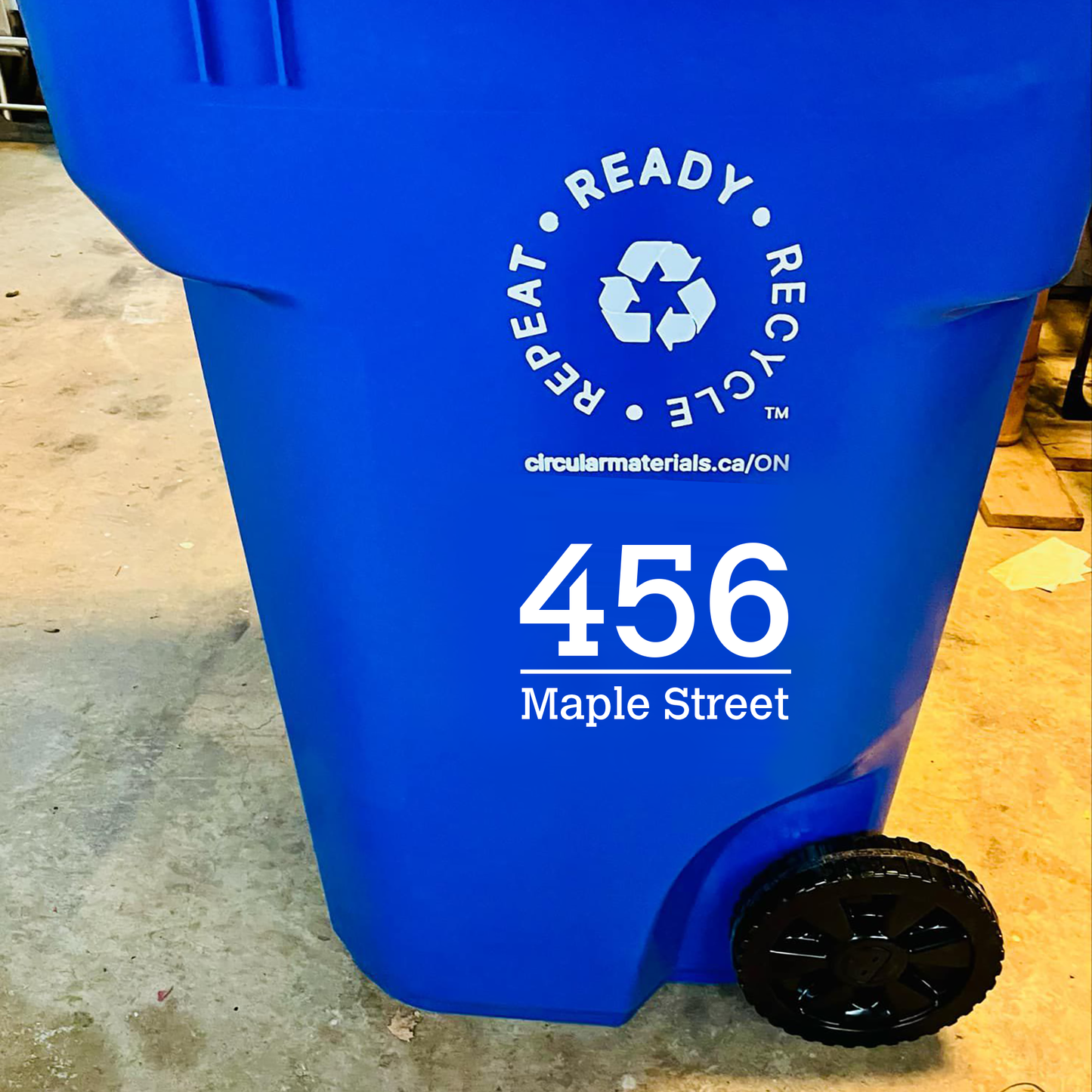 Custom Recycle/Green Bin UV DTF Sticker - 2 Pack