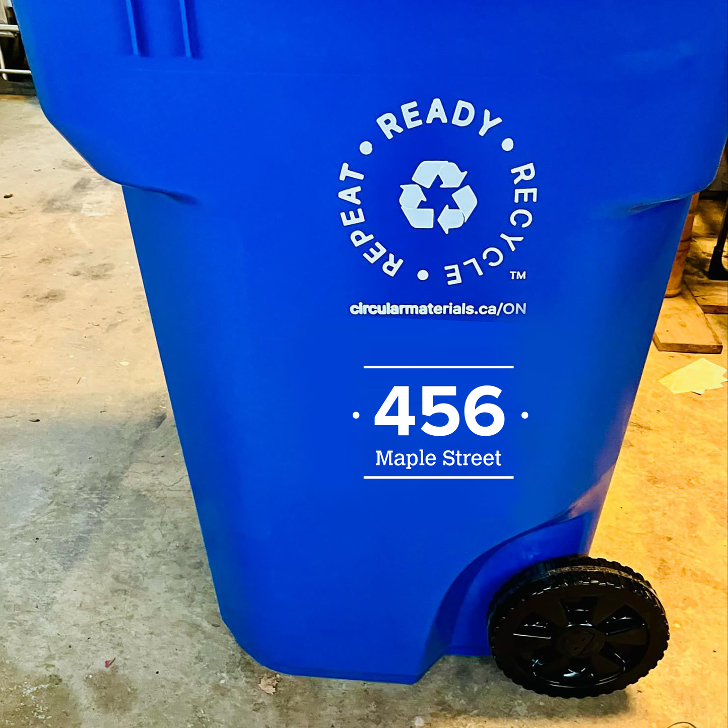 Custom Recycle/Green Bin UV DTF Sticker - 2 Pack