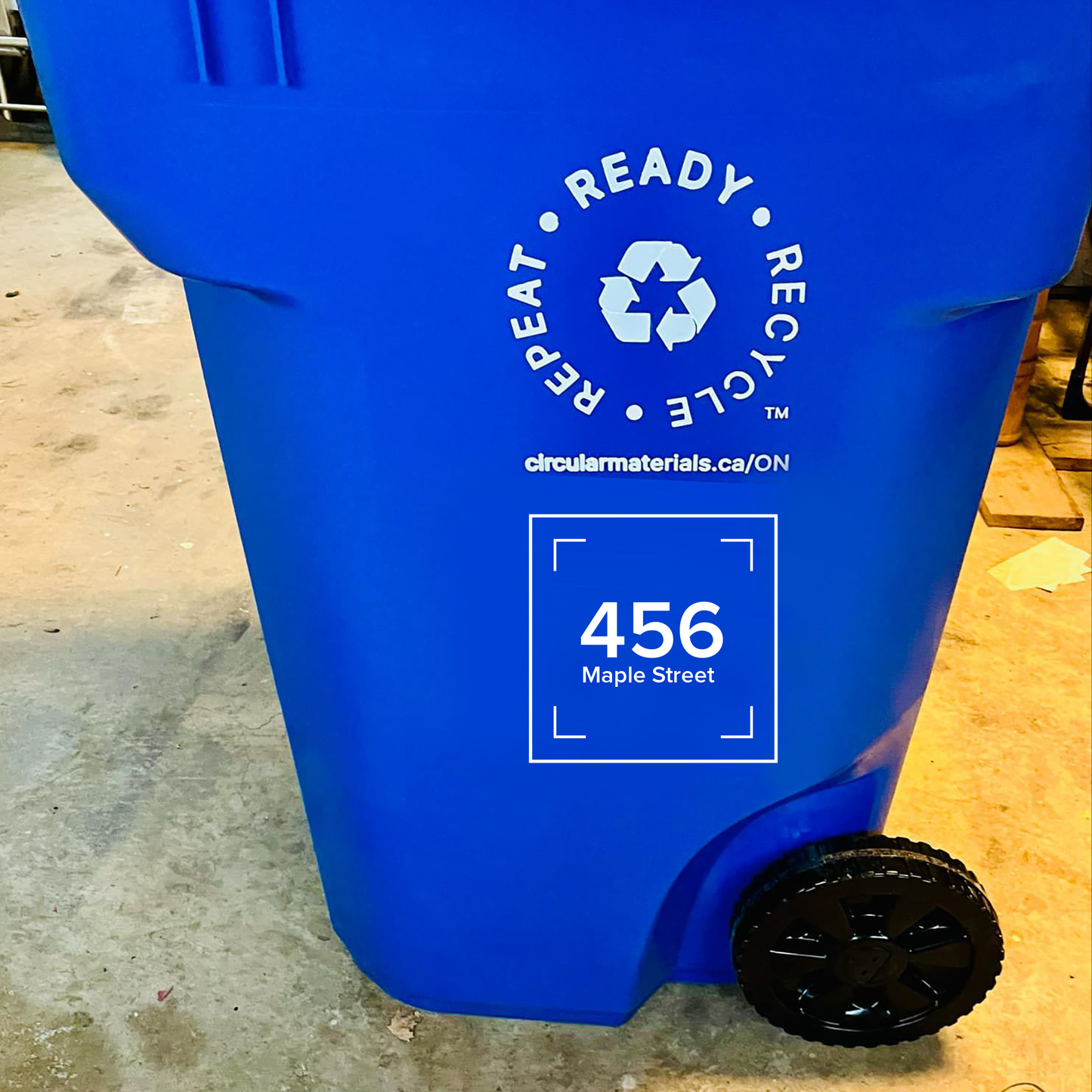 Custom Recycle/Green Bin UV DTF Sticker - 2 Pack