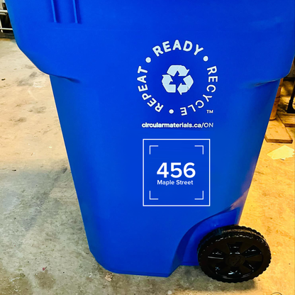 Custom Recycle/Green Bin UV DTF Sticker - 2 Pack