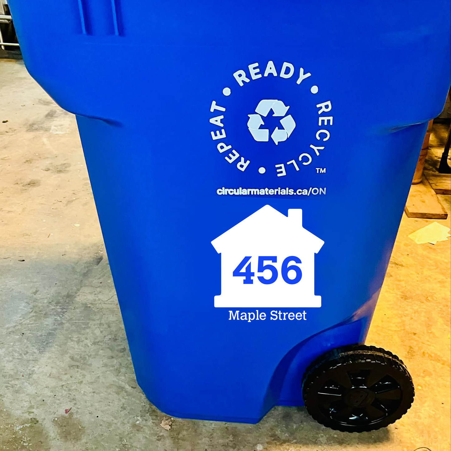 Custom Recycle/Green Bin UV DTF Sticker - 2 Pack