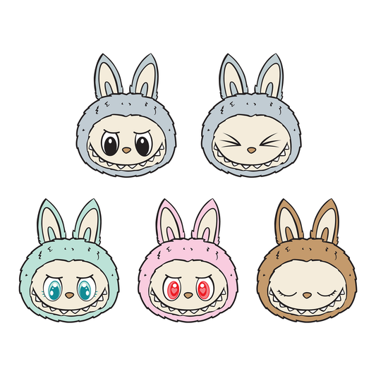 Labubu SVG Bundle - Cute Faces for Cricut Crafting