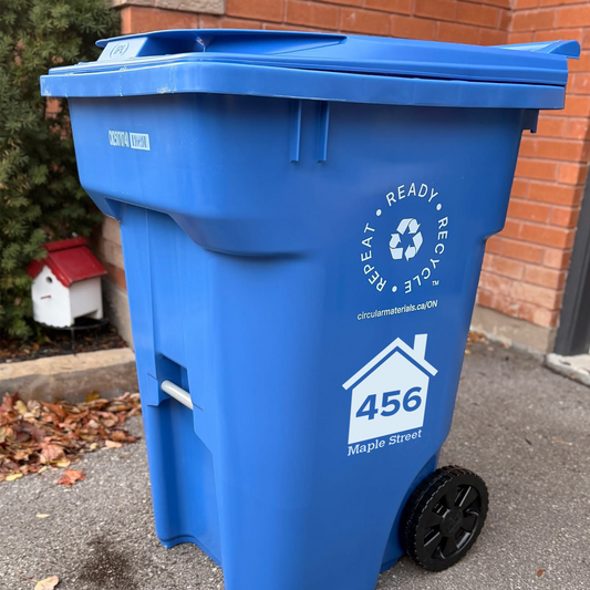 Custom Recycle/Green Bin UV DTF Sticker - 2 Pack